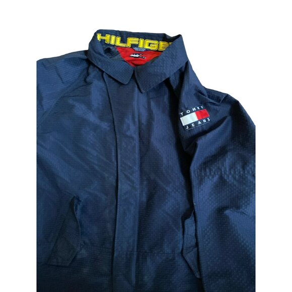 Tommy Hilfiger Mens Navy Blue Full-Zip Lightweight Jacket With Logo Details Size - Picture 6 of 10